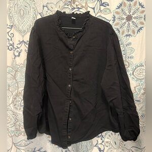 Old Navy Black Button Down Shirt